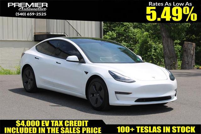 used 2023 Tesla Model 3 car, priced at $23,500