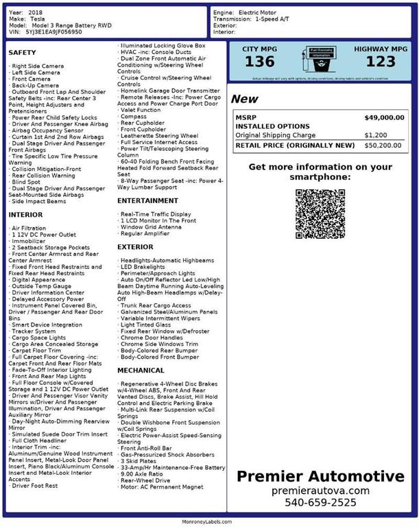 used 2018 Tesla Model 3 car, priced at $11,999