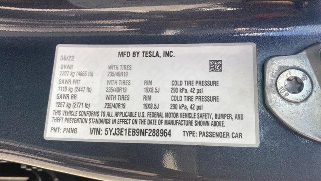 used 2022 Tesla Model 3 car, priced at $20,650