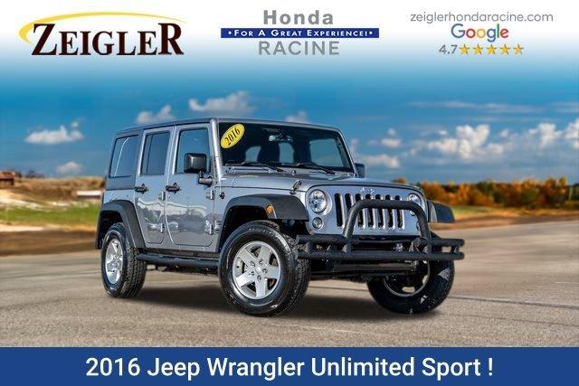 used 2016 Jeep Wrangler Unlimited car, priced at $19,894