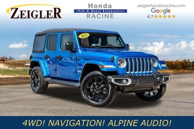 used 2021 Jeep Wrangler Unlimited 4xe car, priced at $30,194