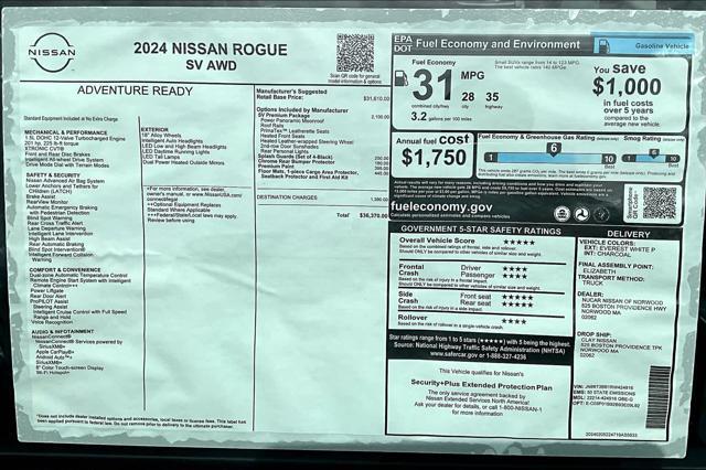 new 2024 Nissan Rogue car, priced at $33,869