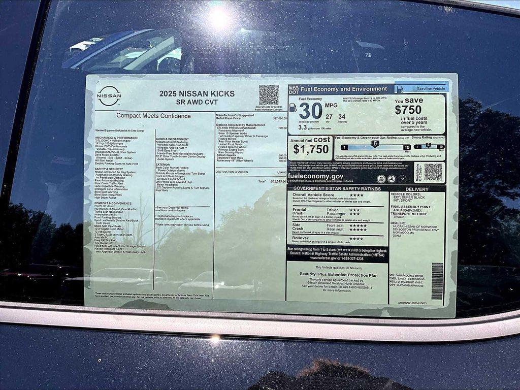 new 2025 Nissan Kicks car, priced at $30,028