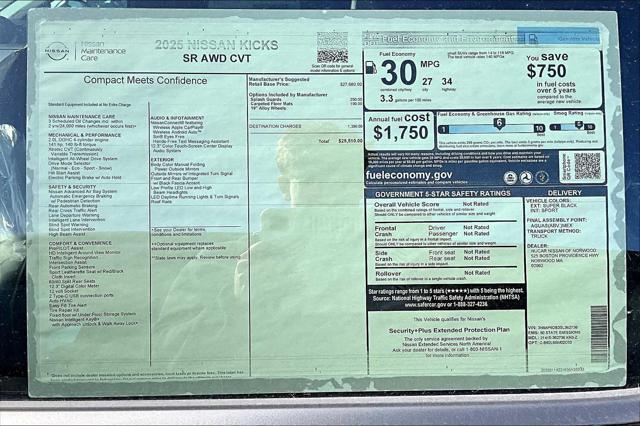 new 2025 Nissan Kicks car, priced at $29,510