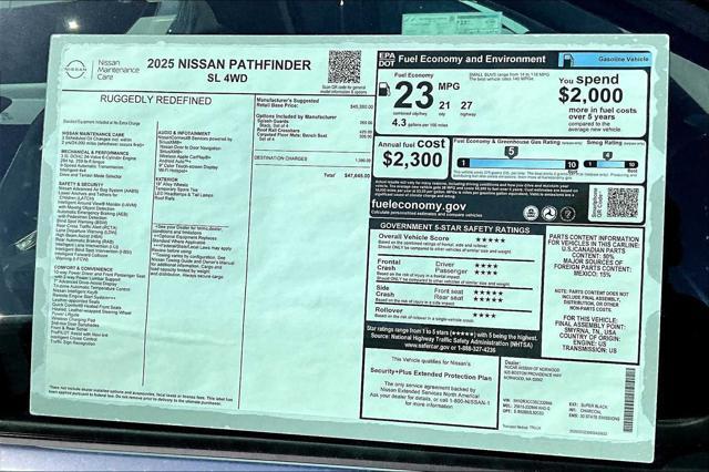 new 2025 Nissan Pathfinder car, priced at $47,645