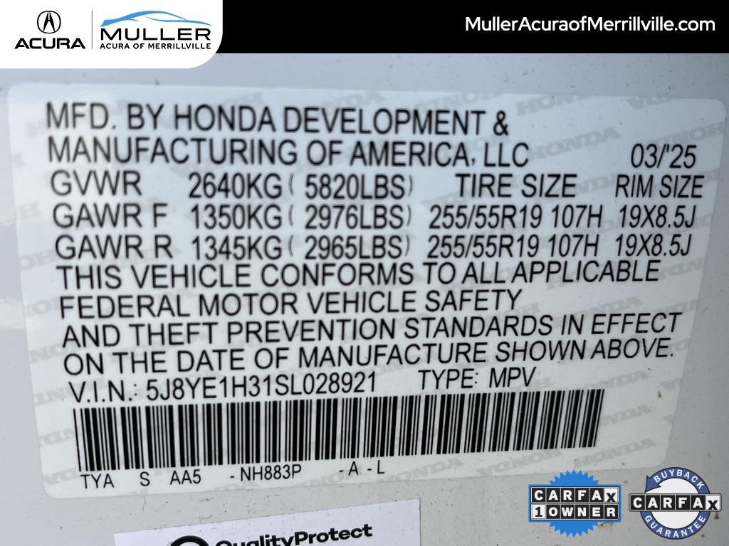 used 2025 Acura MDX car, priced at $47,922