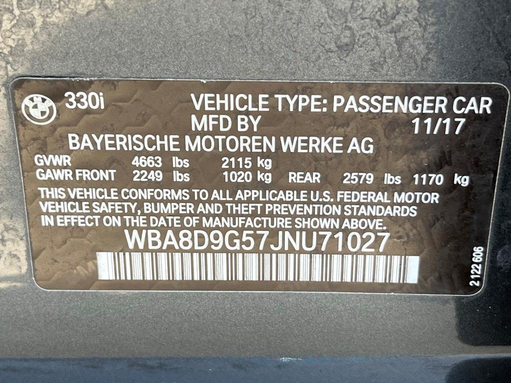 used 2018 BMW 330 car, priced at $15,127