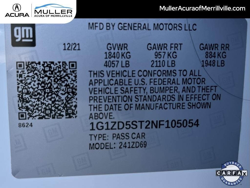 used 2022 Chevrolet Malibu car, priced at $12,727