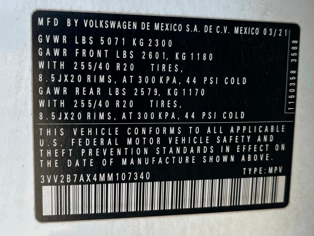 used 2021 Volkswagen Tiguan car, priced at $21,933