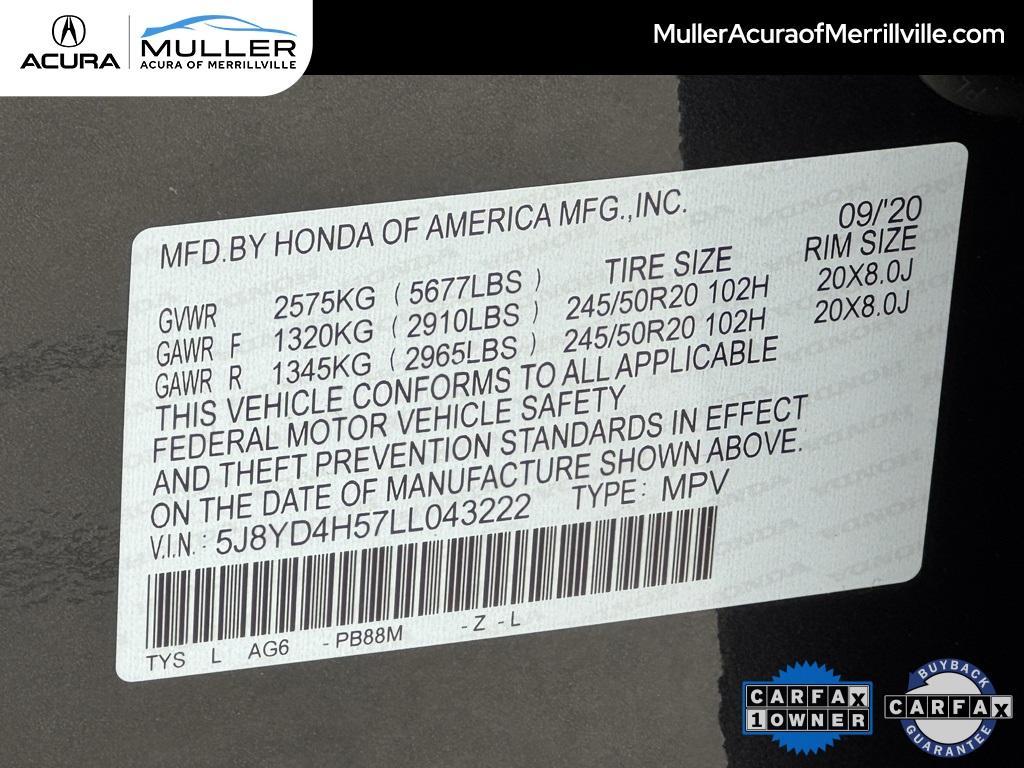 used 2020 Acura MDX car, priced at $25,320