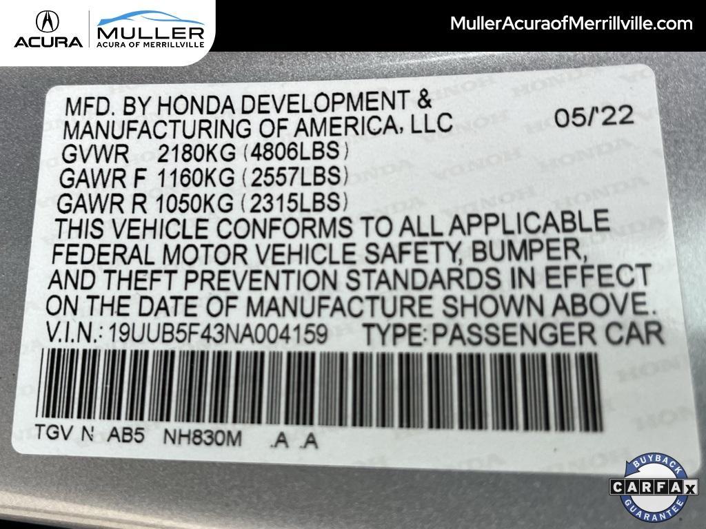 used 2022 Acura TLX car, priced at $28,428