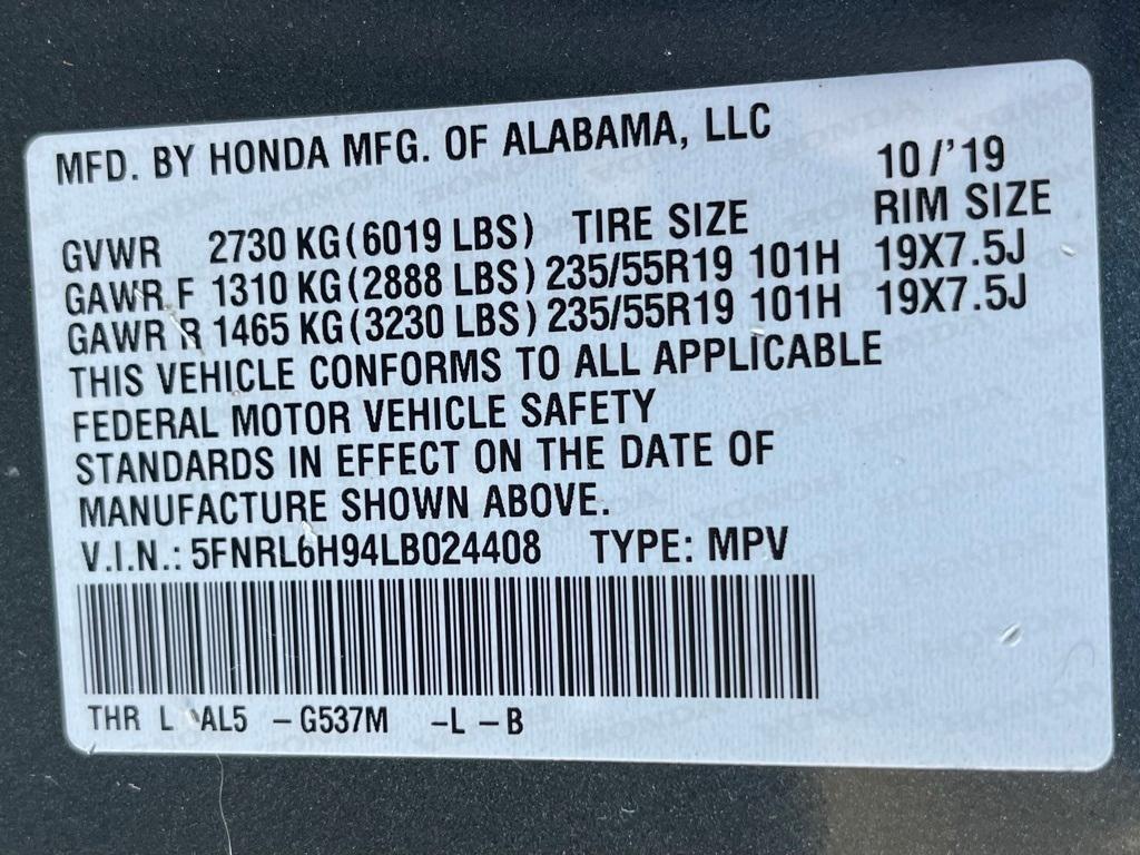used 2020 Honda Odyssey car, priced at $22,504