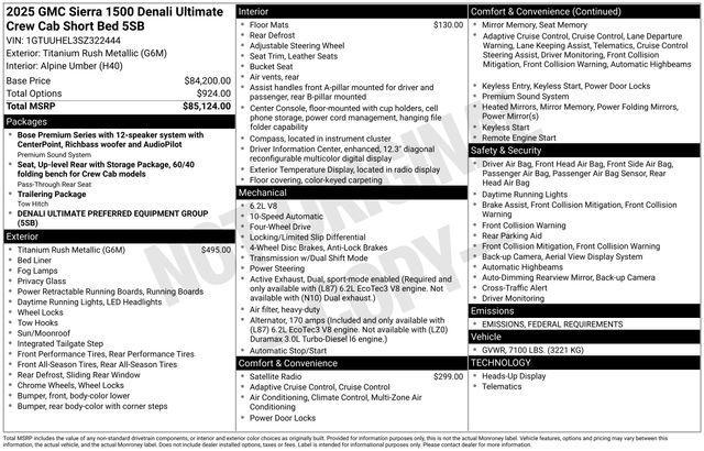 new 2025 GMC Sierra 1500 car, priced at $81,949