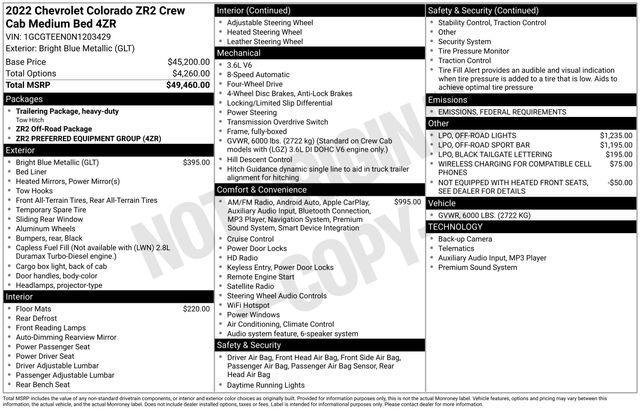 used 2022 Chevrolet Colorado car, priced at $31,710