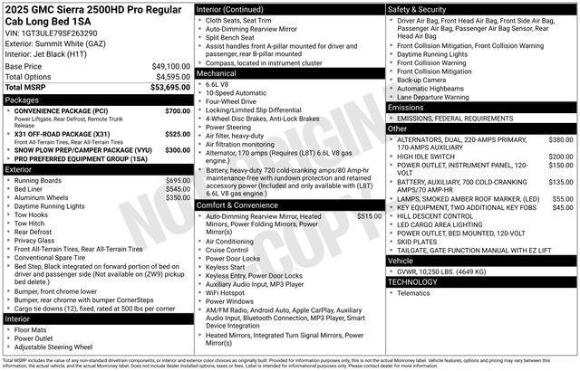 new 2025 GMC Sierra 2500 car, priced at $51,051