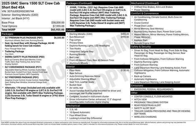 new 2025 GMC Sierra 1500 car, priced at $60,886