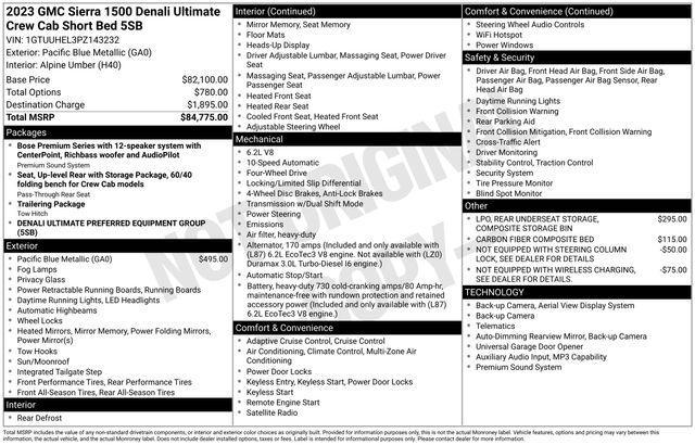 used 2023 GMC Sierra 1500 car, priced at $57,432