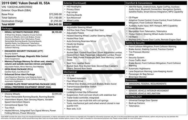 used 2019 GMC Yukon XL car