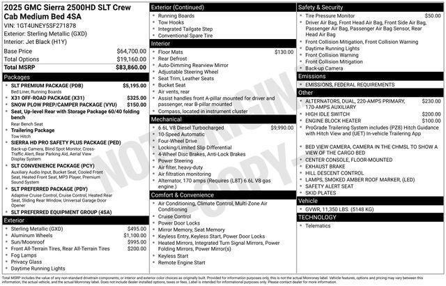 new 2025 GMC Sierra 2500 car, priced at $82,105