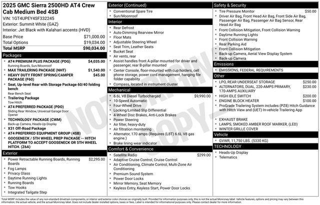 new 2025 GMC Sierra 2500 car, priced at $90,334