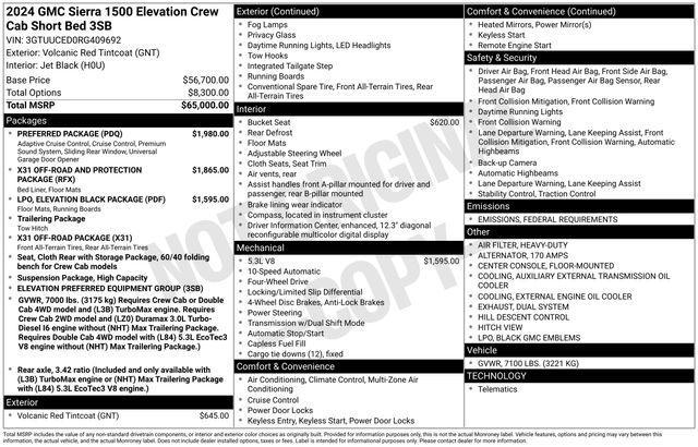 used 2024 GMC Sierra 1500 car, priced at $52,516