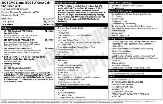 used 2024 GMC Sierra 1500 car, priced at $53,867