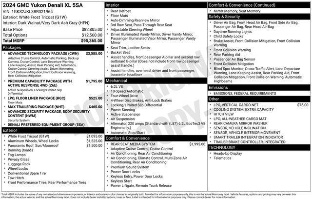 new 2024 GMC Yukon XL car, priced at $88,000