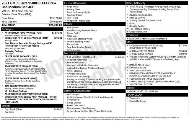 used 2021 GMC Sierra 2500 car, priced at $61,467