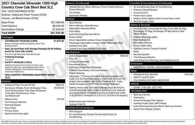 used 2021 Chevrolet Silverado 1500 car, priced at $35,915