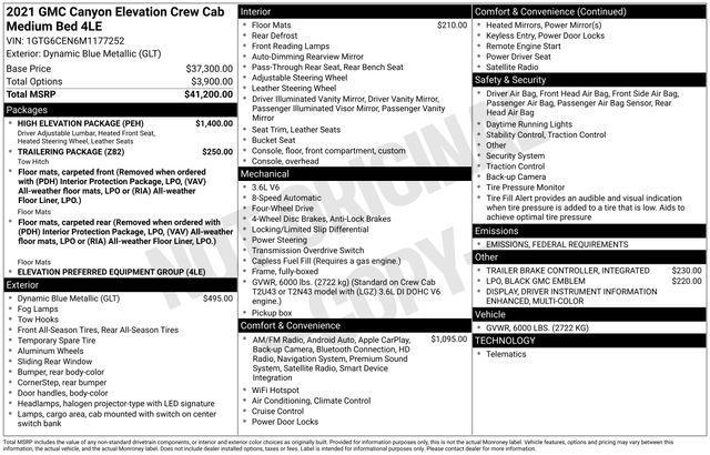 used 2021 GMC Canyon car, priced at $24,557