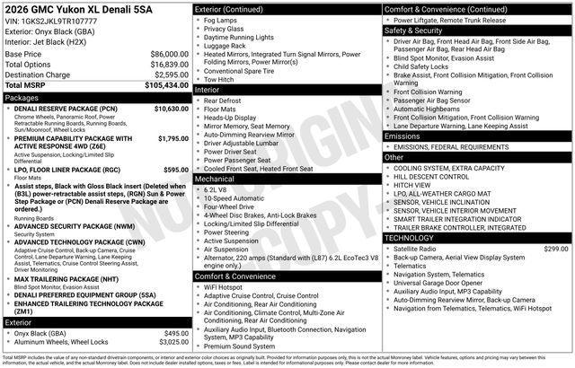 new 2026 GMC Yukon XL car, priced at $102,659