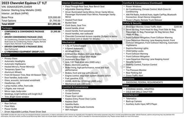 used 2023 Chevrolet Equinox car, priced at $23,564