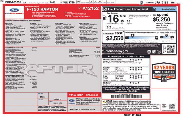 used 2020 Ford F-150 car, priced at $60,641