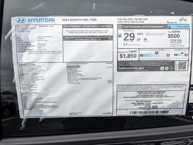 used 2024 Hyundai Sonata car, priced at $29,028