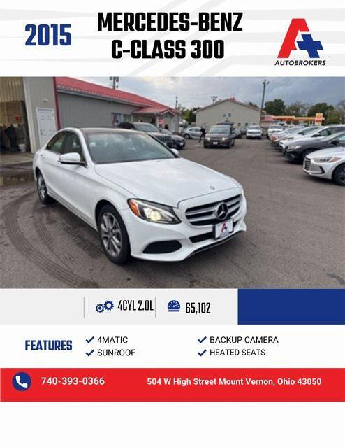 used 2015 Mercedes-Benz C-Class car, priced at $15,498
