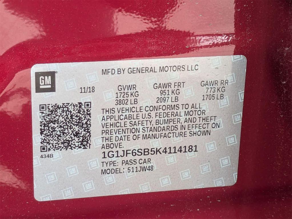 used 2019 Chevrolet Sonic car, priced at $12,787