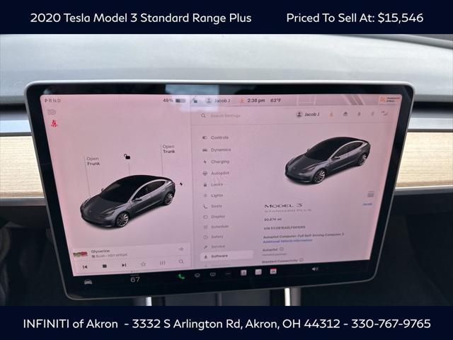 used 2020 Tesla Model 3 car, priced at $15,546