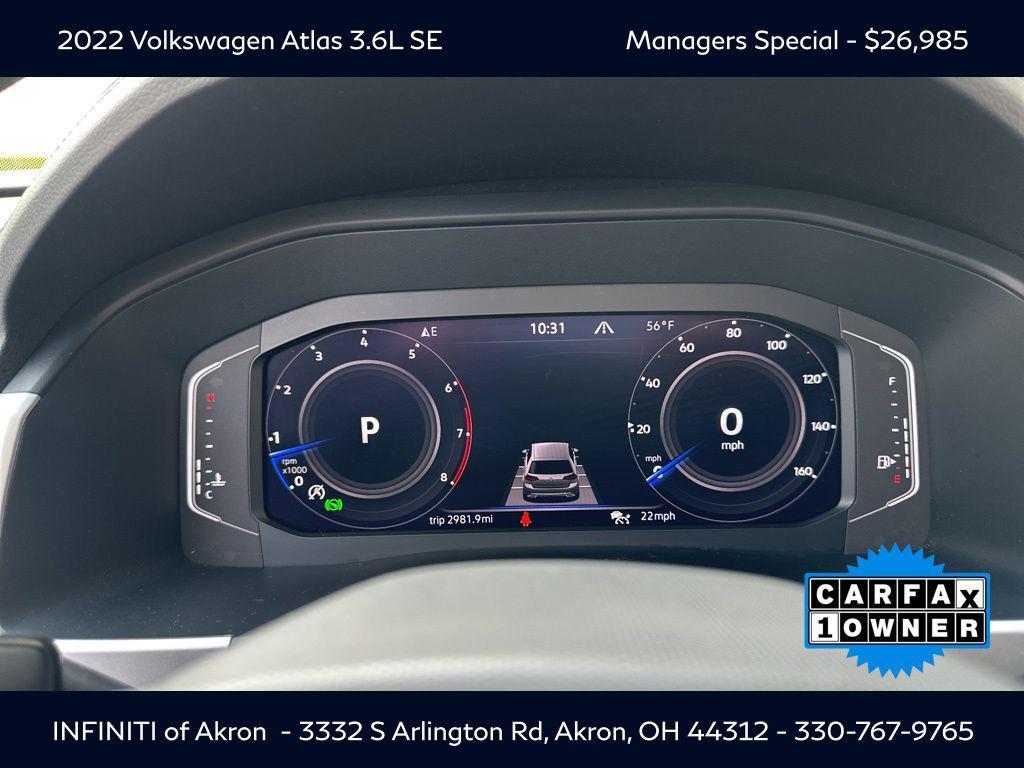 used 2022 Volkswagen Atlas car, priced at $26,985