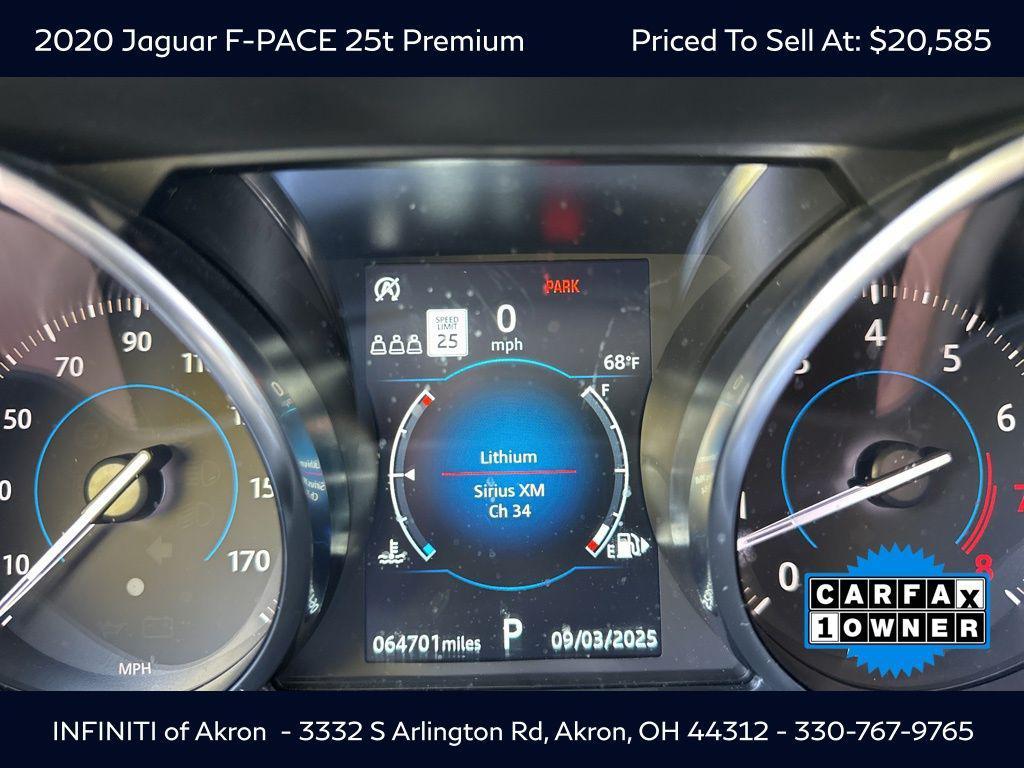 used 2020 Jaguar F-PACE car, priced at $20,585
