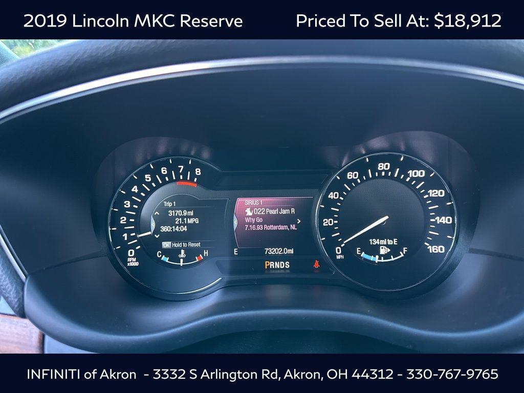 used 2019 Lincoln MKC car, priced at $18,912