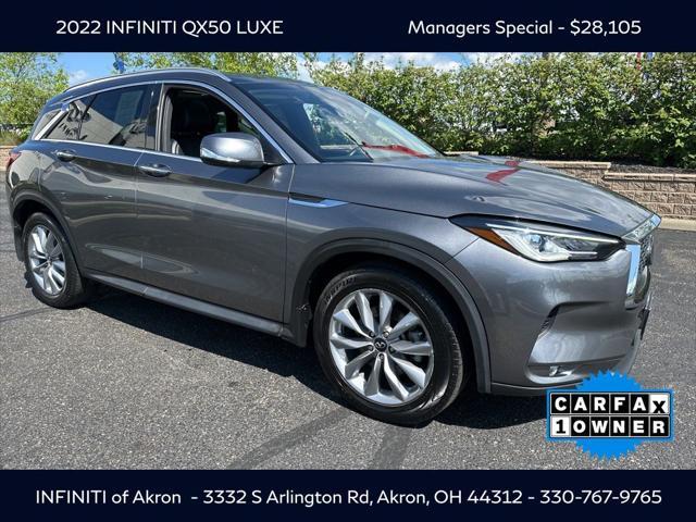used 2022 INFINITI QX50 car, priced at $28,105