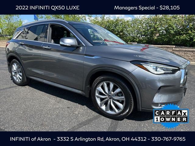 used 2022 INFINITI QX50 car, priced at $28,105