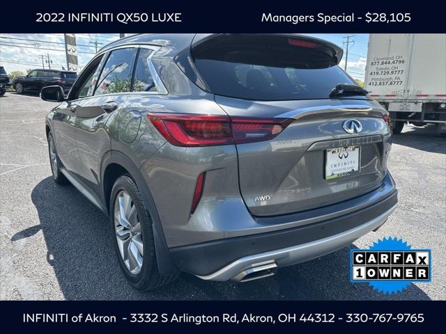 used 2022 INFINITI QX50 car, priced at $28,105