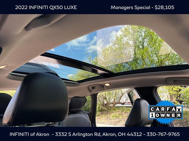 used 2022 INFINITI QX50 car, priced at $28,105