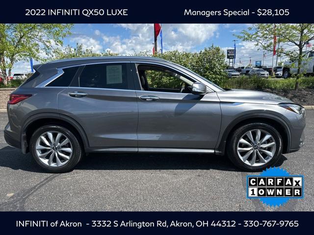 used 2022 INFINITI QX50 car, priced at $28,105