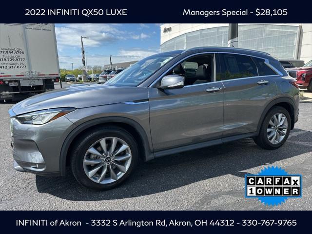 used 2022 INFINITI QX50 car, priced at $28,105