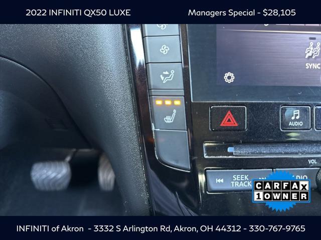 used 2022 INFINITI QX50 car, priced at $28,105