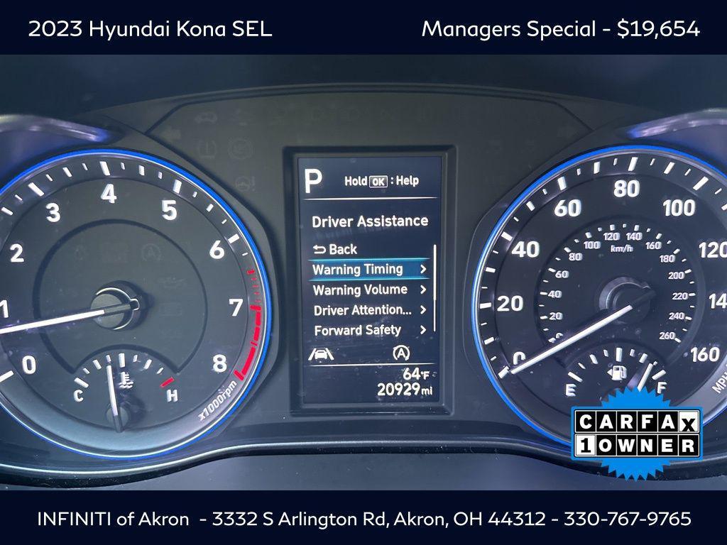 used 2023 Hyundai Kona car, priced at $19,654