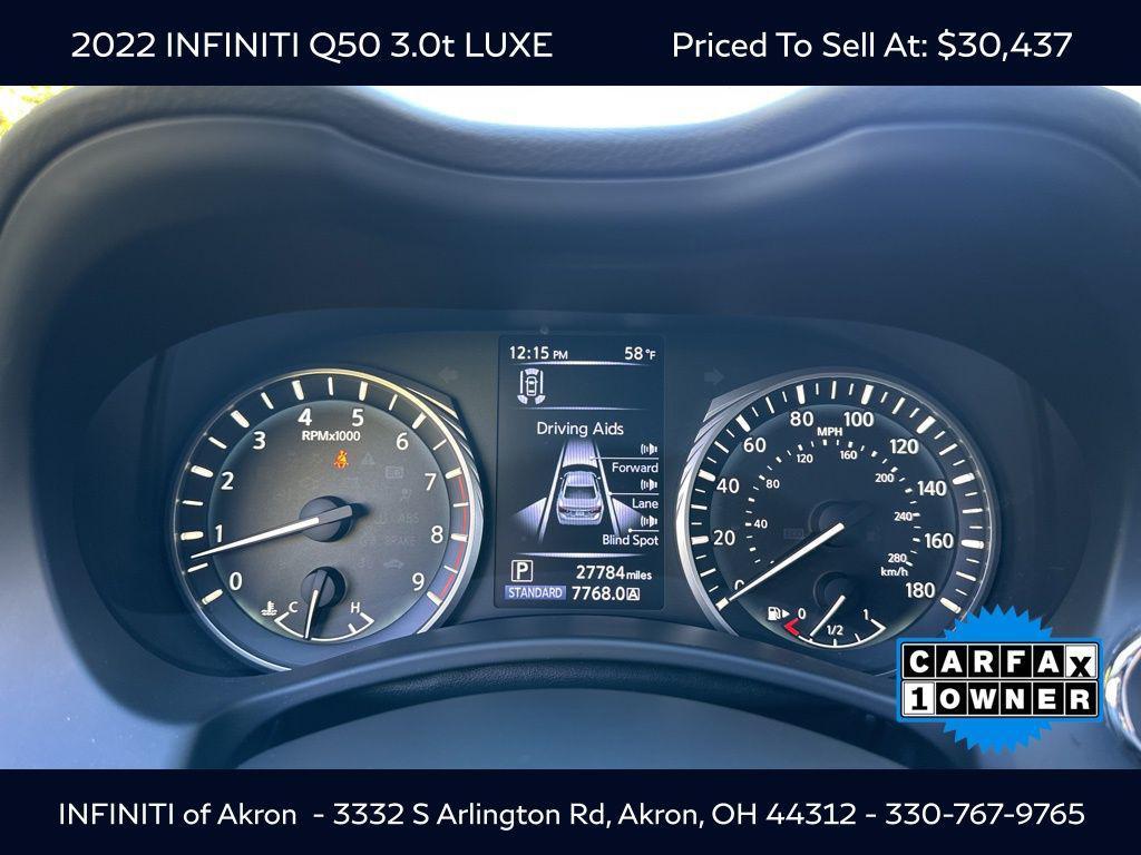 used 2022 INFINITI Q50 car, priced at $30,437