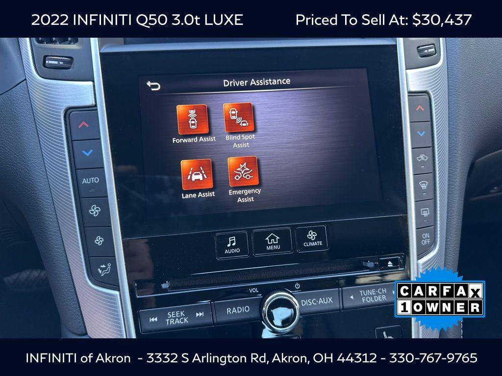 used 2022 INFINITI Q50 car, priced at $30,437